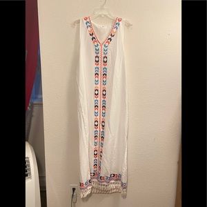 White sundress/swimsuit cover up